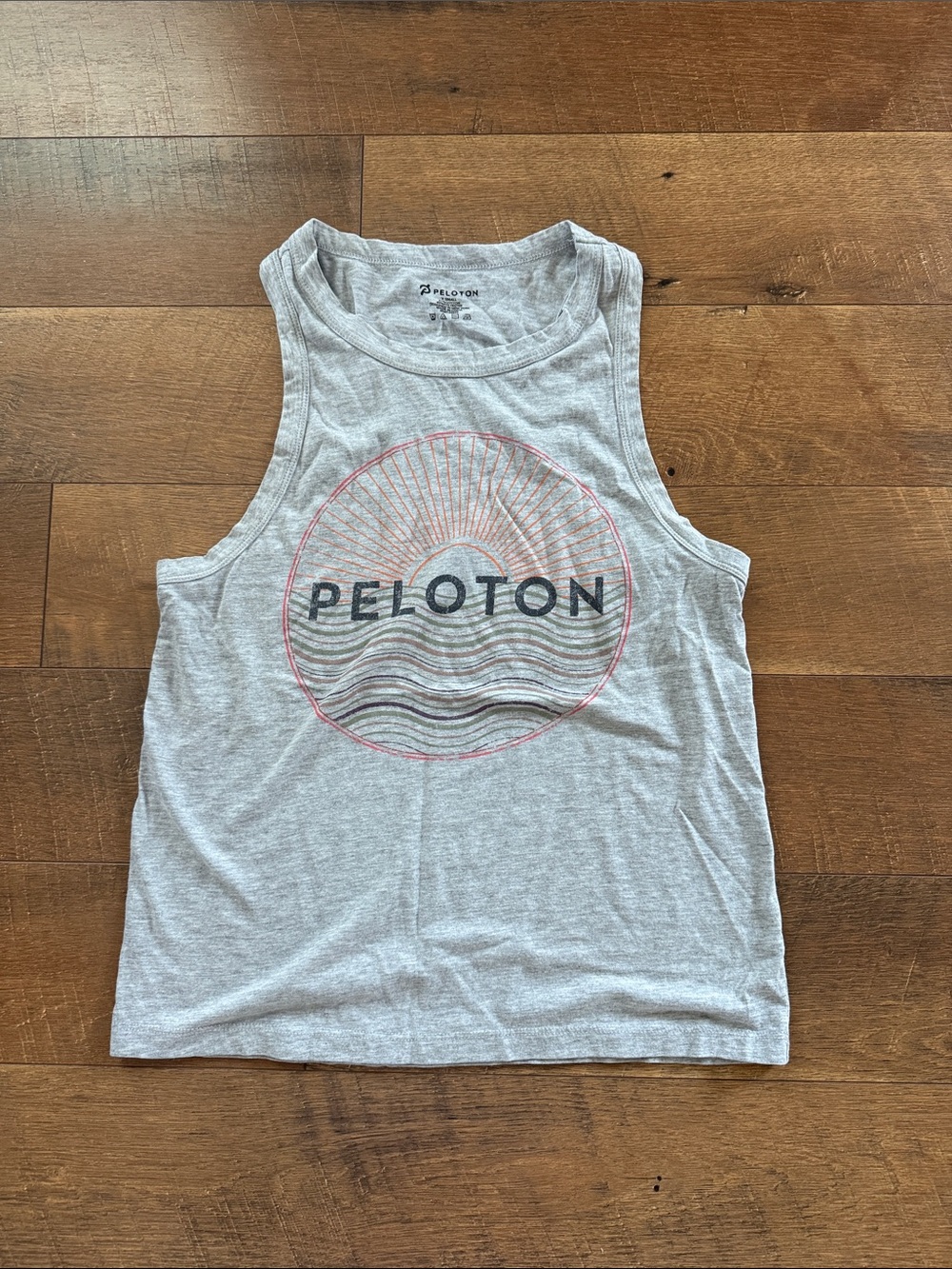 Women’s Peloton Light Gray Graphic Racerback Tank